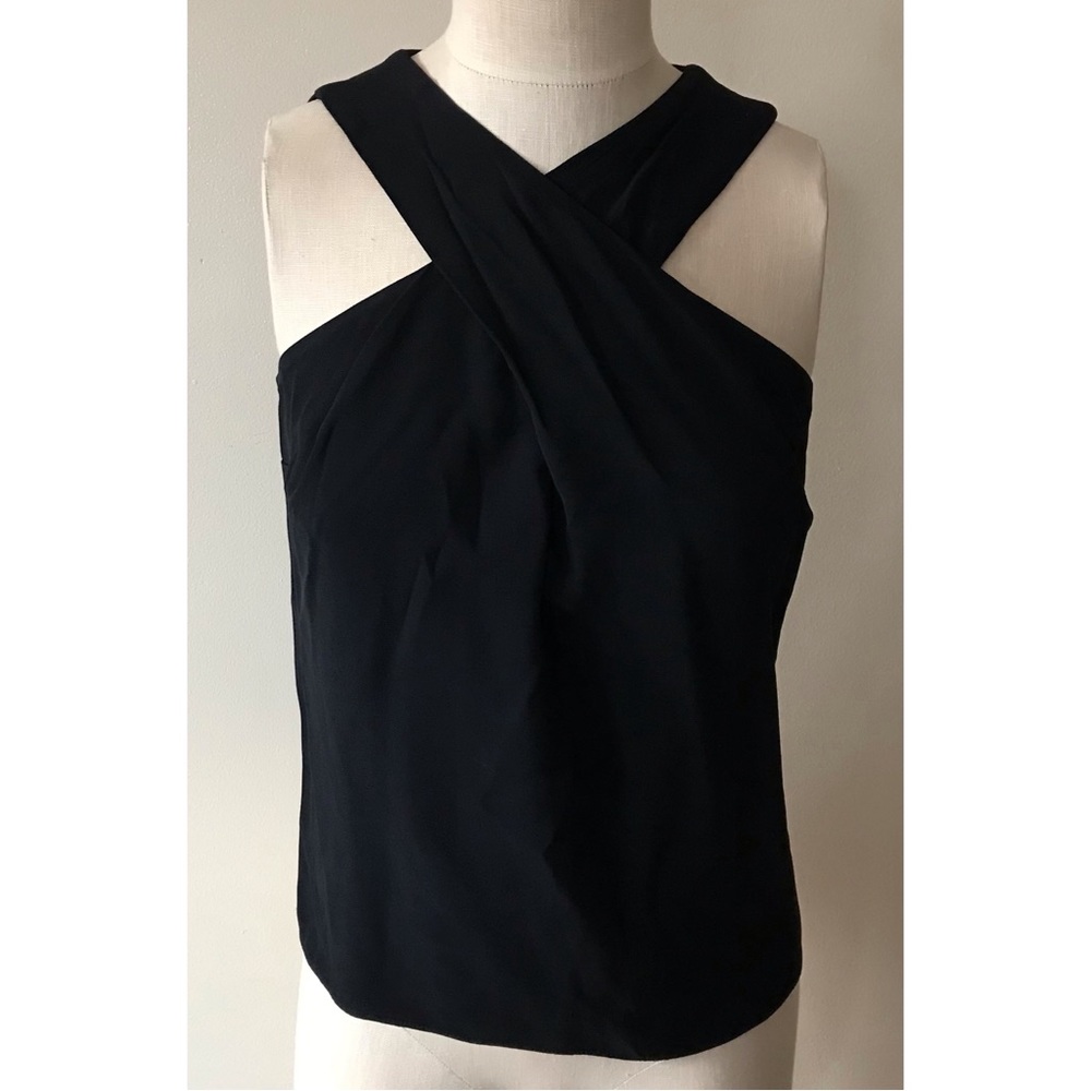 A.L.C. • 0 • Twist Front Black Tank Top